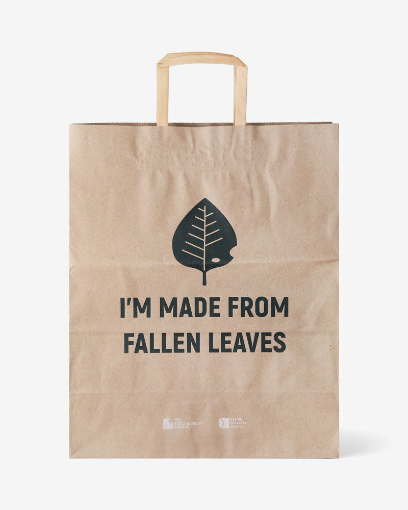 Eco friendly Releaf Paper Bag, Fallen Leaf, Large (100 pcs)