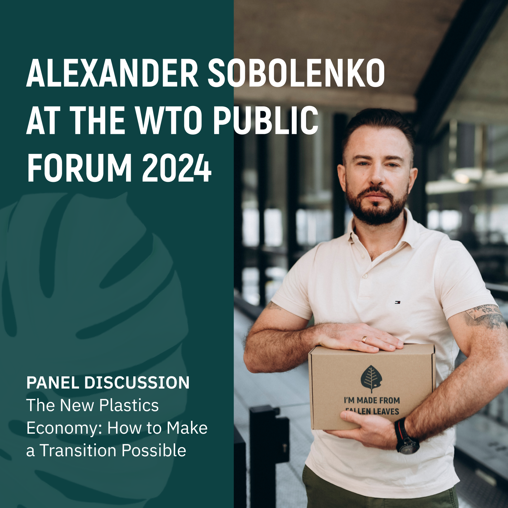 WTO Public Forum 2024: Releaf Paper Presents Alternatives to Plastic Pollution