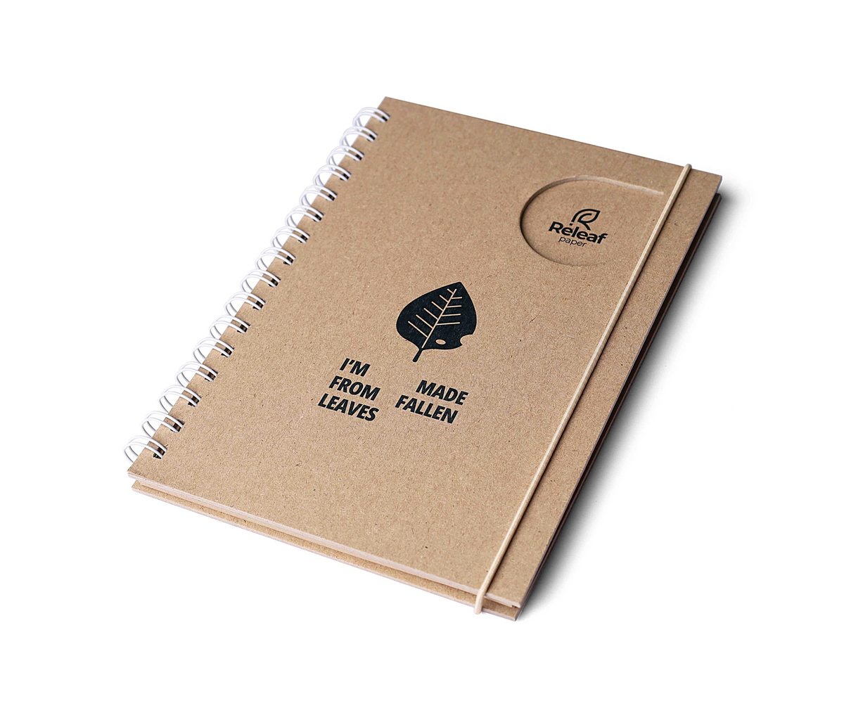 Releaf Paper Notebook (A5) "I'm made from fallen leaves" (1 pcs)