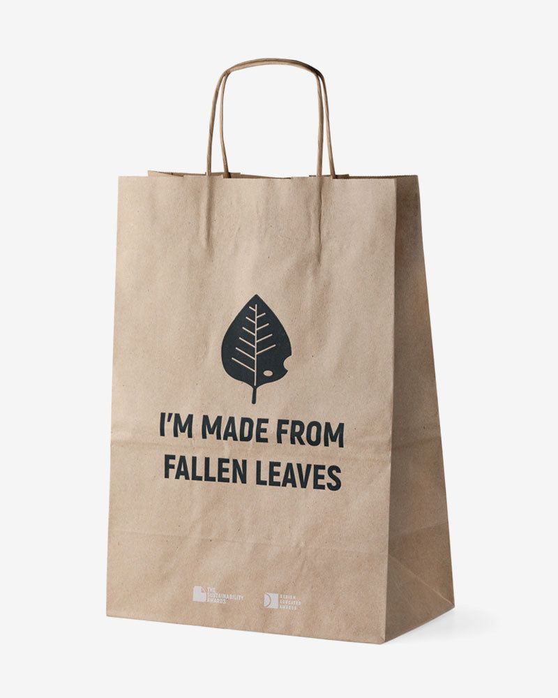 Eco friendly Releaf Paper Bag, Fallen Leaf, Medium (100 pcs)